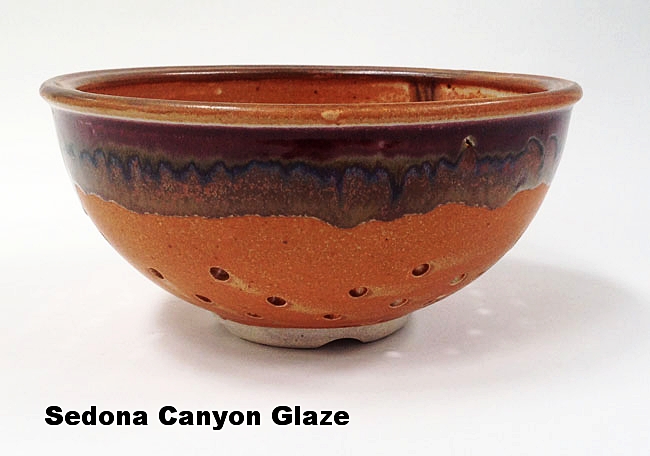 Colander+Side+View+Sedona+Canyon+Glaze